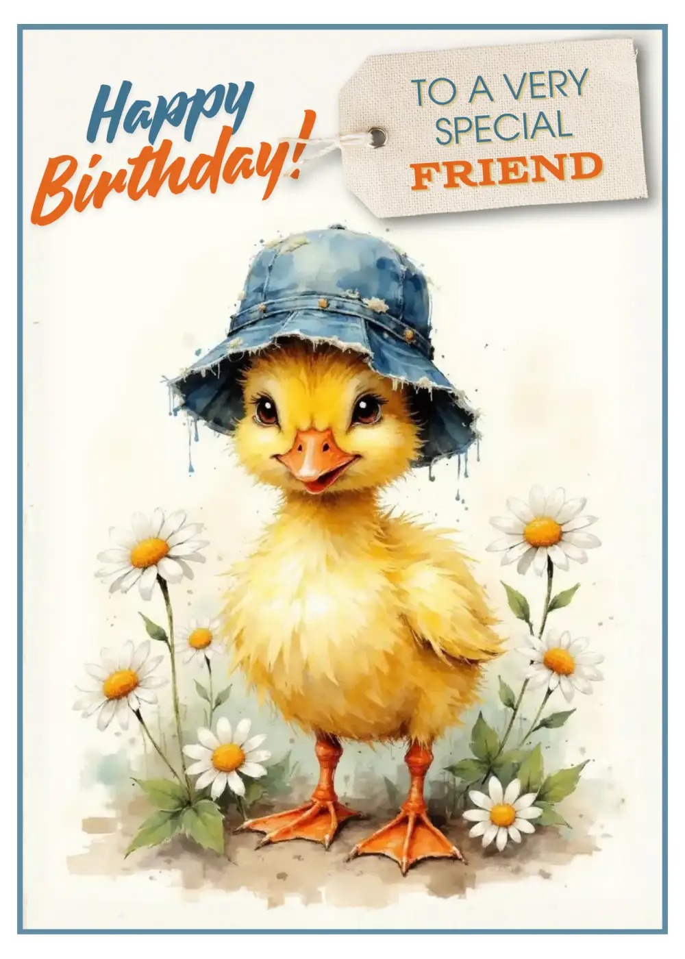 Cute Duck Birthday Card for Friend